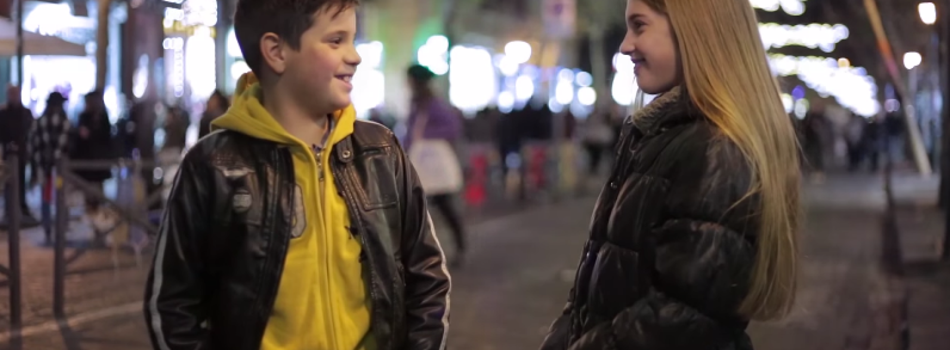 What happens if you put a boy in front of a girl and ask him to give her a slap?